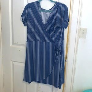 XXL blue v-neck dress